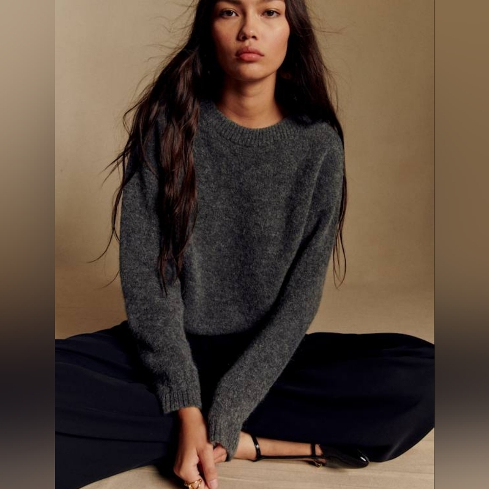 Like New Sezane Amiel Jumper In Grey, XS